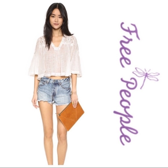 Free People Uptown Denim Shorts - Picture 1 of 7